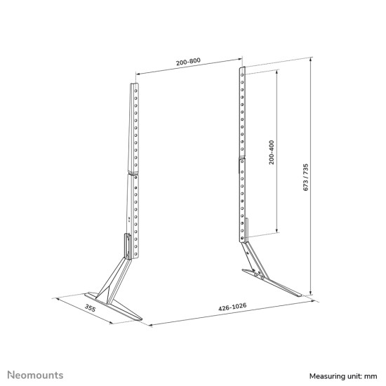 TV SET ACC DESK MOUNT 23-75"/DS45-430BL19 NEOMOUNTS