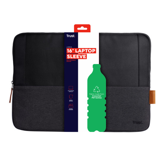 Trust Lisboa 40.6 cm (16") Sleeve case Black Trust Lisboa 40.6 cm (16") Sleeve case Black
