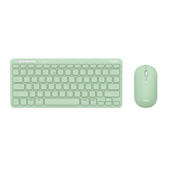 Trust Lyra keyboard Mouse included Office RF Wireless + Bluetooth QWERTY US English Green Trust Lyra keyboard Mouse included Office RF Wireless + Bluetooth QWERTY US English Green