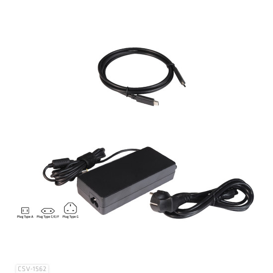 The CSV-1562 is an USB3.2 Gen1 Type-C Universal Triple 4K30Hz Charging Docking Station and is DisplayLink® Certified. The Universal Charging Dock