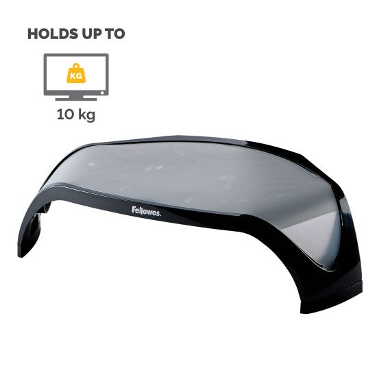 Fellowes Computer Monitor Stand with 3 Height Adjustments - Smart Suites Monitor Riser - Ergonomic Adjustable Monitor Stand for Computers - Max Weight 10KG/Max Size 21" - Black Fellowes Computer Monitor Stand with 3 Height Adjustments - Smart Suites Monitor Riser - Ergonomic Adjustable Monitor Stand for Computers - Max Weight 10KG/Max Size 21" - Black