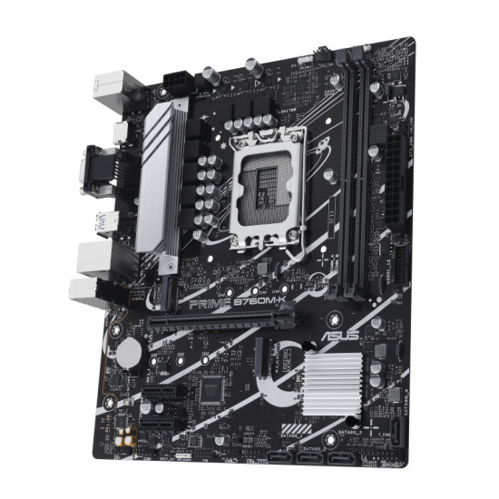 Mainboard|ASUS|Intel B760 Express|LGA1700|Micro-ATX|Memory DDR5|Memory slots 2|2xPCI-Express 4.0 1x|1xPCI-Express 4.0 16x|2xM.2|1x15pin D-sub|1xHDMI|2xUSB 2.0|4xUSB 3.2|1xPS/2|1xRJ45|3xAudio port|PRIMEB760M-K Mainboard|ASUS|Intel B760 Express|LGA1700|Micro-ATX|Memory DDR5|Memory slots 2|2xPCI-Express 4.0 1x|1xPCI-Express 4.0 16x|2xM.2|1x15pin D-sub|1xHDMI|2xUSB 2.0|4xUSB 3.2|1xPS/2|1xRJ45|3xAudio port|PRIMEB760M-K