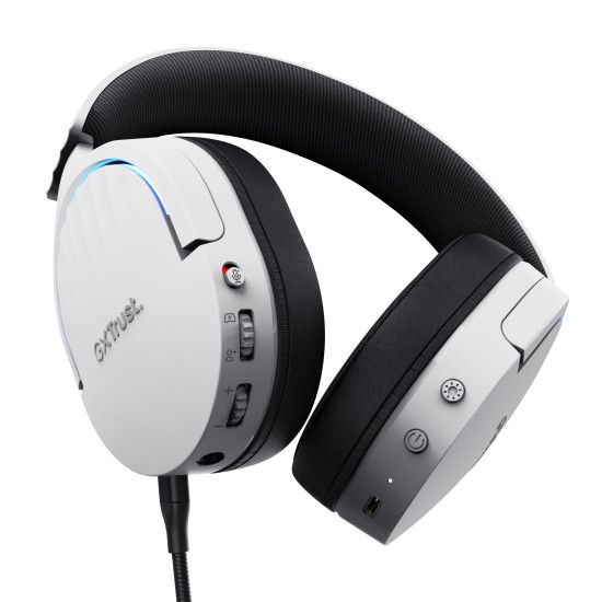 Trust GXT 491W FAYZO Headset Wired & Wireless Head-band Gaming USB Type-C Bluetooth Black, White Trust GXT 491W FAYZO Headset Wired & Wireless Head-band Gaming USB Type-C Bluetooth Black, White