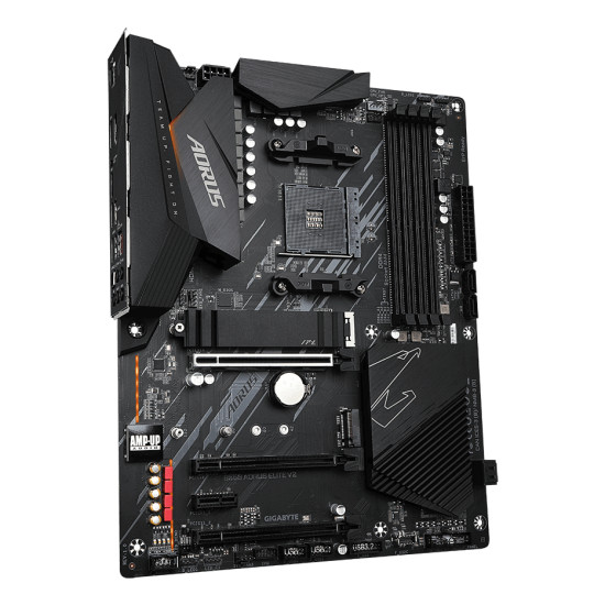 Mainboard|GIGABYTE|AMD B550|SAM4|ATX|Memory DDR4|Memory slots 4|1xPCI-Express 16x|2xPCI-Express 3.0 1x|1xPCI-Express 3.0 2x|2xM.2|1xHDMI|1xDisplayPort|2xUSB 2.0|5xUSB 3.2|1xOptical S/PDIF|1xRJ45|5xAudio port|B550AORUSELITEV21.5 Mainboard|GIGABYTE|AMD B550|SAM4|ATX|Memory DDR4|Memory slots 4|1xPCI-Express 16x|2xPCI-Express 3.0 1x|1xPCI-Express 3.0 2x|2xM.2|1xHDMI|1xDisplayPort|2xUSB 2.0|5xUSB 3.2|1xOptical S/PDIF|1xRJ45|5xAudio port|B550AORUSELITEV21.5