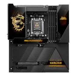 Mainboard|MSI|AMD X870E|SAM5|EATX|Memory DDR5|Memory slots 4|1xPCI-Express 1x|2xPCI-Express 16x|7xM.2|1xAudio-In|1xAudio-Out|4xUSB 2.0|4xUSB 3.2|4xUSB-C|1xOptical S/PDIF|2xRJ45|2xAudio port|MEGX870EGODLIKE