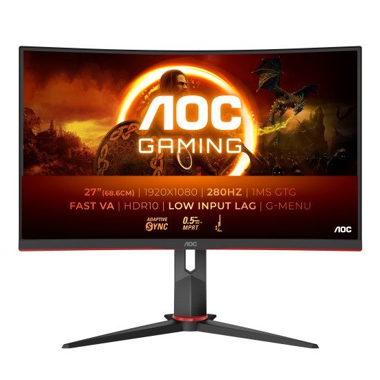 AOC G2 C27G2Z3/BK computer monitor 68.6 cm (27") 1920 x 1080 pixels Full HD LED Black, Red AOC G2 C27G2Z3/BK computer monitor 68.6 cm (27") 1920 x 1080 pixels Full HD LED Black, Red