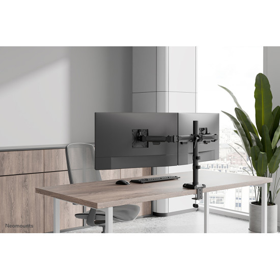 Neomounts DS60-600BL2 Monitor arm 10-32" - Quick-fix - 180°-stop