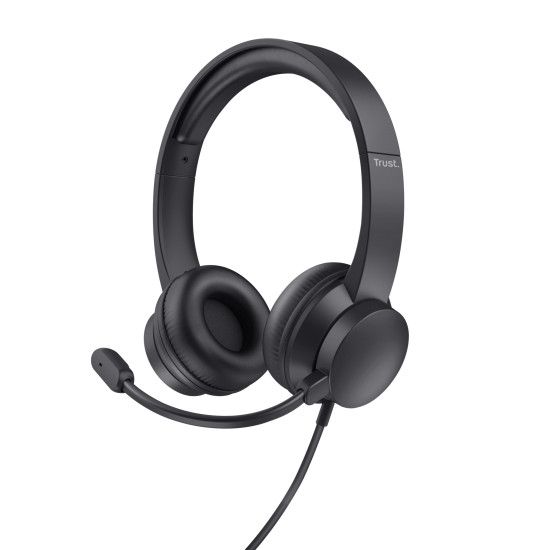 Trust Ayda Headset Wired Head-band Calls/Music Black Trust Ayda Headset Wired Head-band Calls/Music Black