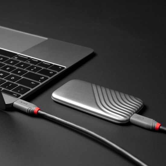Lindy 1.5m USB 4 240W Type C Cable, Anthra Line Lindy 1.5m USB 4 240W Type C Cable, Anthra Line