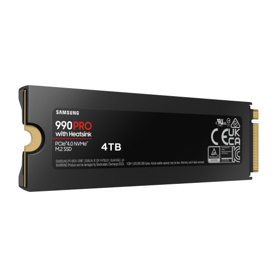 SSD|SAMSUNG|990 PRO with Heatsink|4TB|M.2|PCIe Gen4|NVMe|TLC|Write speed 6900 MBytes/sec|Read speed 7450 MBytes/sec|TBW 2400 TB|MTBF 1500000 hours|MZ-V9P4T0CW SSD|SAMSUNG|990 PRO with Heatsink|4TB|M.2|PCIe Gen4|NVMe|TLC|Write speed 6900 MBytes/sec|Read speed 7450 MBytes/sec|TBW 2400 TB|MTBF 1500000 hours|MZ-V9P4T0CW