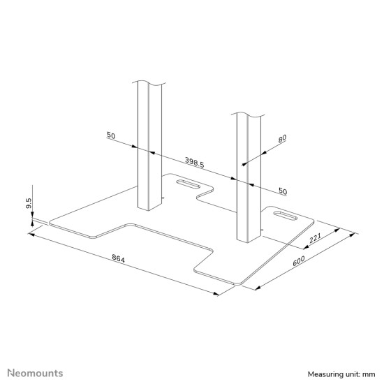 Neomounts AFP-875BL Floor plate - bolt-down Neomounts AFP-875BL Floor plate - bolt-down