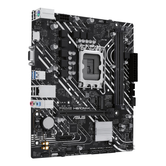 Mainboard|ASUS|Intel H610|LGA1700|Micro-ATX|Memory DDR5|Memory slots 2|1xPCI-Express 3.0 1x|1xPCI-Express 4.0 16x|1xM.2|1x15pin D-sub|1xHDMI|4xUSB 2.0|2xUSB 3.2|1xPS/2|1xRJ45|3xAudio port|PRIMEH610M-K Mainboard|ASUS|Intel H610|LGA1700|Micro-ATX|Memory DDR5|Memory slots 2|1xPCI-Express 3.0 1x|1xPCI-Express 4.0 16x|1xM.2|1x15pin D-sub|1xHDMI|4xUSB 2.0|2xUSB 3.2|1xPS/2|1xRJ45|3xAudio port|PRIMEH610M-K
