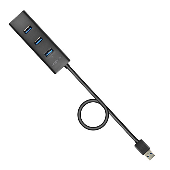 HUE-S2BL 4x USB 3.0 CHARGING hub w. 1.2m cable, power micro USB