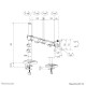Neomounts DS60-600BL1 Monitor arm 10-32" - Quick-fix - 180°-stop