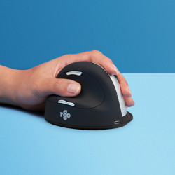 Ergonomic mouse R-Go HE Break with break software, large (hand size &ge; 185 mm), left-handed, Bluetooth, black