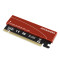 PCEM2-S PCIe x16 - M.2 NVMe M-key slot adapter, w. passive alu heatsink