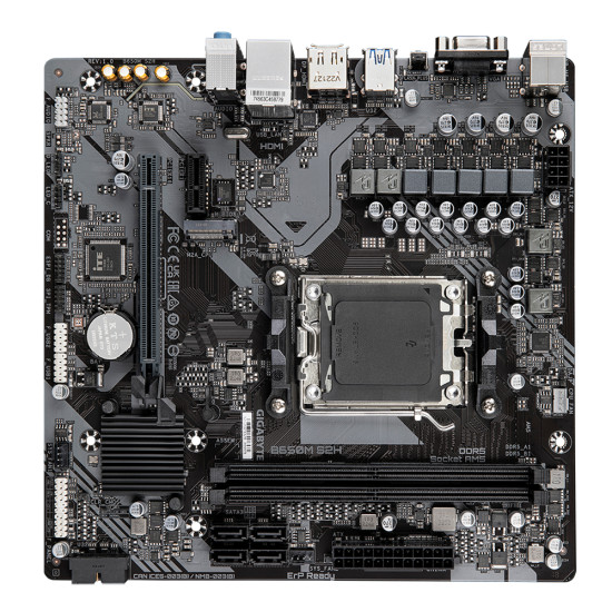 Mainboard|GIGABYTE|AMD B650|SAM5|Micro-ATX|Memory DDR5|Memory slots 2|1xPCI-Express 3.0 1x|1xPCI-Express 4.0 4x |1xPCI-Express 4.0 8x|1xPCI-Express 4.0 16x|1xM.2|1x15pin D-sub|1xHDMI|1xDisplayPort|4xUSB 2.0|2xUSB 3.2|1xPS/2|1xRJ45|3xAudio port|B650MS2H1.3 Mainboard|GIGABYTE|AMD B650|SAM5|Micro-ATX|Memory DDR5|Memory slots 2|1xPCI-Express 3.0 1x|1xPCI-Express 4.0 4x |1xPCI-Express 4.0 8x|1xPCI-Express 4.0 16x|1xM.2|1x15pin D-sub|1xHDMI|1xDisplayPort|4xUSB 2.0|2xUSB 3.2|1xPS/2|1xRJ45|3xAudio port|B650MS2H1.3
