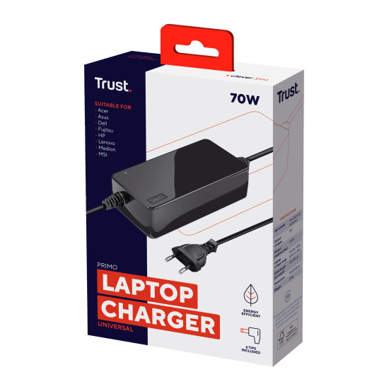 Trust Primo power adapter/inverter Indoor 70 W Black