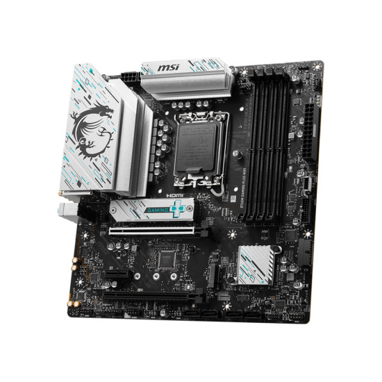 Mainboard|MSI|Intel B760 Express|LGA1700|Micro-ATX|Memory DDR5|Memory slots 4|1xPCI-Express 3.0 1x|1xPCI-Express 4.0 4x |1xPCI-Express 4.0 16x|2xM.2|2xHDMI|2xDisplayPort|2xUSB 2.0|4xUSB 3.2|1xPS/2|1xRJ45|3xAudio port|B760MGAMINGPLUSWIFI Mainboard|MSI|Intel B760 Express|LGA1700|Micro-ATX|Memory DDR5|Memory slots 4|1xPCI-Express 3.0 1x|1xPCI-Express 4.0 4x |1xPCI-Express 4.0 16x|2xM.2|2xHDMI|2xDisplayPort|2xUSB 2.0|4xUSB 3.2|1xPS/2|1xRJ45|3xAudio port|B760MGAMINGPLUSWIFI