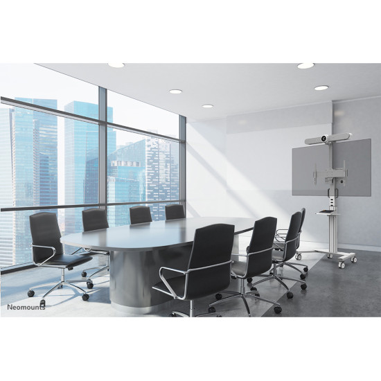 NEOMOUNTS BY NEWSTAR SELECT MOBILE DISPLAY FLOOR STAND (32-75") 10 CM. WHEELS WHITE NEOMOUNTS BY NEWSTAR SELECT MOBILE DISPLAY FLOOR STAND (32-75") 10 CM. WHEELS WHITE