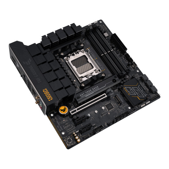Mainboard|ASUS|AMD B650|SAM5|Micro-ATX|Memory DDR5|Memory slots 4|2xPCI-Express 4.0 1x|1xPCI-Express 4.0 16x|2xM.2|1xHDMI|2xDisplayPort|4xUSB 2.0|2xUSB 3.2|2xUSB-C|1xRJ45|3xAudio port|TUFGAMINGB650M-EWIFI Mainboard|ASUS|AMD B650|SAM5|Micro-ATX|Memory DDR5|Memory slots 4|2xPCI-Express 4.0 1x|1xPCI-Express 4.0 16x|2xM.2|1xHDMI|2xDisplayPort|4xUSB 2.0|2xUSB 3.2|2xUSB-C|1xRJ45|3xAudio port|TUFGAMINGB650M-EWIFI