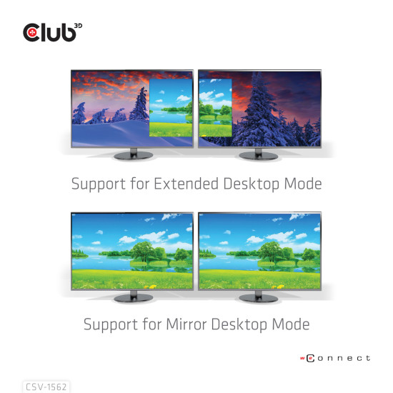 The CSV-1562 is an USB3.2 Gen1 Type-C Universal Triple 4K30Hz Charging Docking Station and is DisplayLink® Certified. The Universal Charging Dock
