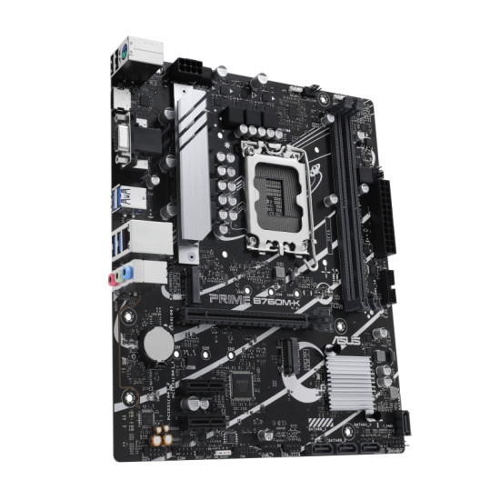 Mainboard|ASUS|Intel B760 Express|LGA1700|Micro-ATX|Memory DDR5|Memory slots 2|2xPCI-Express 4.0 1x|1xPCI-Express 4.0 16x|2xM.2|1x15pin D-sub|1xHDMI|2xUSB 2.0|4xUSB 3.2|1xPS/2|1xRJ45|3xAudio port|PRIMEB760M-K Mainboard|ASUS|Intel B760 Express|LGA1700|Micro-ATX|Memory DDR5|Memory slots 2|2xPCI-Express 4.0 1x|1xPCI-Express 4.0 16x|2xM.2|1x15pin D-sub|1xHDMI|2xUSB 2.0|4xUSB 3.2|1xPS/2|1xRJ45|3xAudio port|PRIMEB760M-K