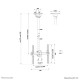 Neomounts NM-C440BLACK Monitor/TV mount ceiling 32-60" - h 56-91 cm