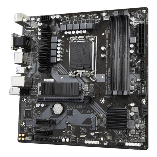 Mainboard|GIGABYTE|Intel B760 Express|LGA1700|Micro-ATX|Memory DDR4|Memory slots 4|2xPCI-Express 3.0 1x|1xPCI-Express 4.0 16x|2xM.2|1x15pin D-sub|1xHDMI|2xDisplayPort|2xUSB 2.0|3xUSB 3.2|1xUSB-C|1xPS/2|1xRJ45|3xAudio port|B760MDS3HDDR4 Mainboard|GIGABYTE|Intel B760 Express|LGA1700|Micro-ATX|Memory DDR4|Memory slots 4|2xPCI-Express 3.0 1x|1xPCI-Express 4.0 16x|2xM.2|1x15pin D-sub|1xHDMI|2xDisplayPort|2xUSB 2.0|3xUSB 3.2|1xUSB-C|1xPS/2|1xRJ45|3xAudio port|B760MDS3HDDR4