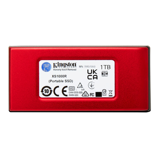 Kingston Technology 1TB XS1000 Red External USB 3.2 Gen 2 Portable Solid State Drive Kingston Technology 1TB XS1000 Red External USB 3.2 Gen 2 Portable Solid State Drive