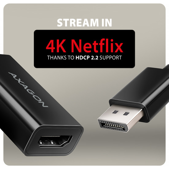 Axagon RVD-HI20N DP > HDMI adapter, 4K/60Hz Axagon RVD-HI20N DP > HDMI adapter, 4K/60Hz