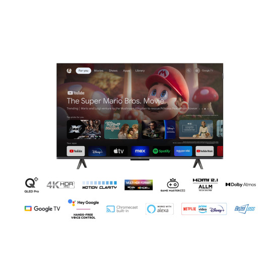 TCL C65 Serie C6 Smart TV QLED 4K 43" 43C655, Dolby Vision, Dolby Atmos, Google TV TCL C65 Serie C6 Smart TV QLED 4K 43" 43C655, Dolby Vision, Dolby Atmos, Google TV