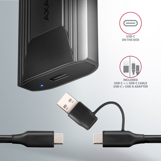 Axagon EEM2-GTS2 storage drive enclosure SSD enclosure Black M.2 Axagon EEM2-GTS2 storage drive enclosure SSD enclosure Black M.2