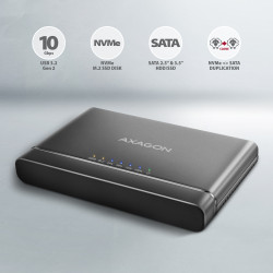 ADSA-CC USB-C 10Gbps - NVMe M.2 SSD & SATA 2.5/3.5 SSD/HDD CLONE MASTER 2 - Digital/Daten - NVMe