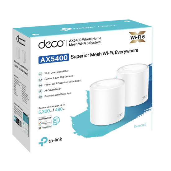 TP-Link AX3000 Whole Home Mesh Wi-Fi 6 System, 2-Pack TP-Link AX3000 Whole Home Mesh Wi-Fi 6 System, 2-Pack