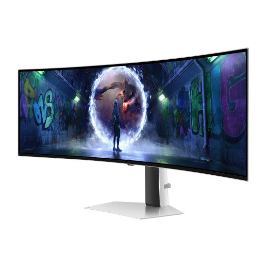 Samsung G93SD computer monitor 124.5 cm (49") 5120 x 1440 pixels Dual QHD OLED Silver Samsung G93SD computer monitor 124.5 cm (49") 5120 x 1440 pixels Dual QHD OLED Silver