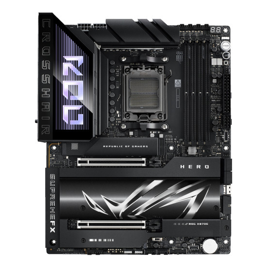 Mainboard|ASUS|AMD X870E|SAM5|ATX|Memory DDR5|Memory slots 4|2xPCI-Express 4.0 16x|2xPCI-Express 5.0 16x|4xM.2|1xHDMI|1xAudio-In|1xAudio-Out|6xUSB 3.2|2xUSB-C|2xUSB4|1xOptical S/PDIF|1xRJ45|ROGCROSSHAIRX870EHERO Mainboard|ASUS|AMD X870E|SAM5|ATX|Memory DDR5|Memory slots 4|2xPCI-Express 4.0 16x|2xPCI-Express 5.0 16x|4xM.2|1xHDMI|1xAudio-In|1xAudio-Out|6xUSB 3.2|2xUSB-C|2xUSB4|1xOptical S/PDIF|1xRJ45|ROGCROSSHAIRX870EHERO