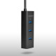 HUE-S2BL 4x USB 3.0 CHARGING hub w. 1.2m cable, power micro USB