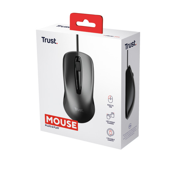 Trust 24657 mouse Office Ambidextrous USB Type-A Optical 1200 DPI Trust 24657 mouse Office Ambidextrous USB Type-A Optical 1200 DPI