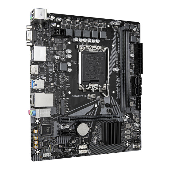 Mainboard|GIGABYTE|Intel H610|LGA1700|Micro-ATX|Memory DDR4|Memory slots 2|1xPCI-Express 3.0 1x|1xPCI-Express 4.0 16x|1xM.2|1x15pin D-sub|1xHDMI|2xDisplayPort|4xUSB 2.0|2xUSB 3.2|1xPS/2|1xRJ45|3xAudio port|H610MS2HV3DDR4 Mainboard|GIGABYTE|Intel H610|LGA1700|Micro-ATX|Memory DDR4|Memory slots 2|1xPCI-Express 3.0 1x|1xPCI-Express 4.0 16x|1xM.2|1x15pin D-sub|1xHDMI|2xDisplayPort|4xUSB 2.0|2xUSB 3.2|1xPS/2|1xRJ45|3xAudio port|H610MS2HV3DDR4