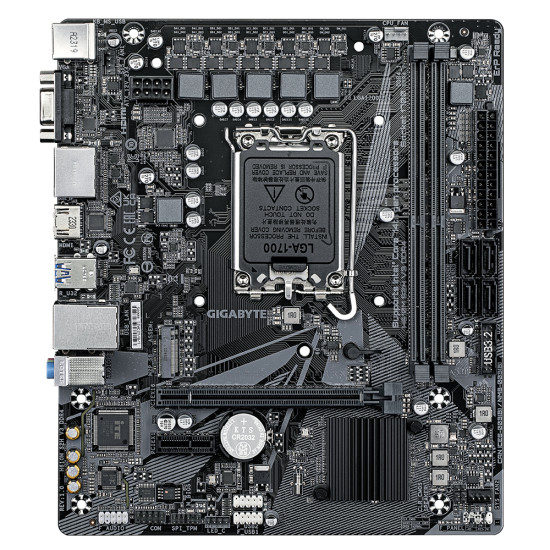 Mainboard|GIGABYTE|Intel H610|LGA1700|Micro-ATX|Memory DDR4|Memory slots 2|1xPCI-Express 3.0 1x|1xPCI-Express 4.0 16x|1xM.2|1x15pin D-sub|1xHDMI|2xDisplayPort|4xUSB 2.0|2xUSB 3.2|1xPS/2|1xRJ45|3xAudio port|H610MS2HV3DDR4 Mainboard|GIGABYTE|Intel H610|LGA1700|Micro-ATX|Memory DDR4|Memory slots 2|1xPCI-Express 3.0 1x|1xPCI-Express 4.0 16x|1xM.2|1x15pin D-sub|1xHDMI|2xDisplayPort|4xUSB 2.0|2xUSB 3.2|1xPS/2|1xRJ45|3xAudio port|H610MS2HV3DDR4