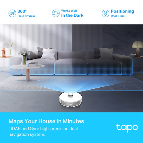 TP-Link Tapo LiDAR Navigation Robot Vacuum & Mop TP-Link Tapo LiDAR Navigation Robot Vacuum & Mop