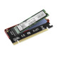 PCEM2-S PCIe x16 - M.2 NVMe M-key slot adapter, w. passive alu heatsink