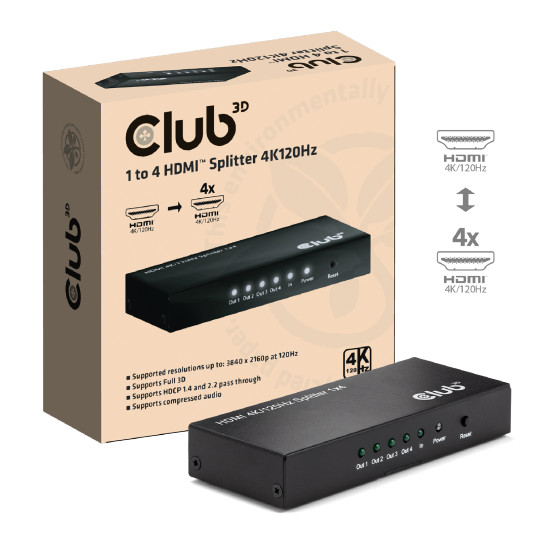 1 to 4 HDMI™ Splitter 4K120Hz 1 to 4 HDMI™ Splitter 4K120Hz