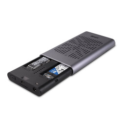 USB 3.2 Gen 2x2 Dual M.2 NVMe SSD Enclosure with Clone Feature