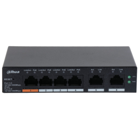 Dahua Technology DH-CS4006-4GT-60 network switch Managed L2 Gigabit Ethernet (10/100/1000) Power over Ethernet (PoE) Black Dahua Technology DH-CS4006-4GT-60 network switch Managed L2 Gigabit Ethernet (10/100/1000) Power over Ethernet (PoE) Black