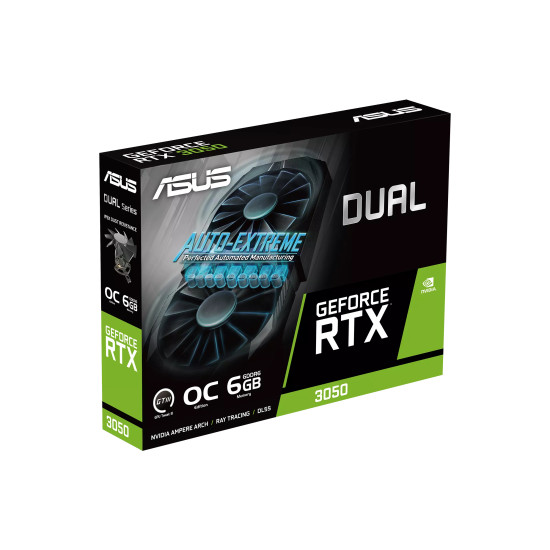 Graphics Card|ASUS|NVIDIA GeForce RTX 3050|6 GB|GDDR6|96 bit|PCIE 4.0 16x|Dual Slot Fansink|1xDVI-D|1xHDMI|1xDisplayPort|DUAL-RTX3050-O6G Graphics Card|ASUS|NVIDIA GeForce RTX 3050|6 GB|GDDR6|96 bit|PCIE 4.0 16x|Dual Slot Fansink|1xDVI-D|1xHDMI|1xDisplayPort|DUAL-RTX3050-O6G