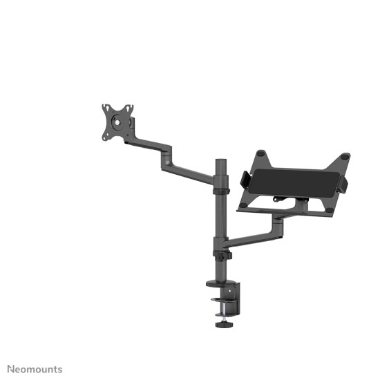 Neomounts DS20-425BL2 Monitor arm with laptop holder 17-27" - space saving Neomounts DS20-425BL2 Monitor arm with laptop holder 17-27" - space saving