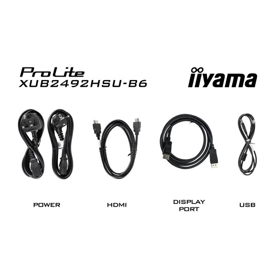 iiyama XUB2492HSU-B6 computer monitor 60.5 cm (23.8") 1920 x 1080 pixels Full HD LED Black iiyama XUB2492HSU-B6 computer monitor 60.5 cm (23.8") 1920 x 1080 pixels Full HD LED Black