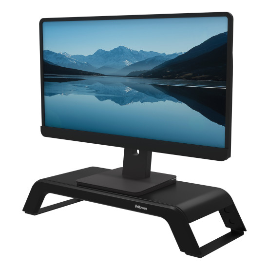 Fellowes Computer Monitor Stand with 3 Height Adjustments - Hana LT Monitor Riser - Ergonomic Adjustable Monitor Stand for Computers - Max Weight 22.6KG - Black Fellowes Computer Monitor Stand with 3 Height Adjustments - Hana LT Monitor Riser - Ergonomic Adjustable Monitor Stand for Computers - Max Weight 22.6KG - Black